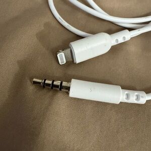 White Audio Adapter Cable